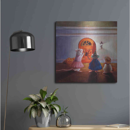 Luxe Metal Art 'After Hour Trick or Treat' by Lucia Heffernan, Metal Wall Art,24x24