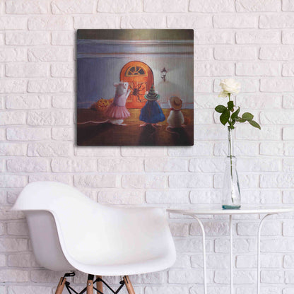 Luxe Metal Art 'After Hour Trick or Treat' by Lucia Heffernan, Metal Wall Art,24x24