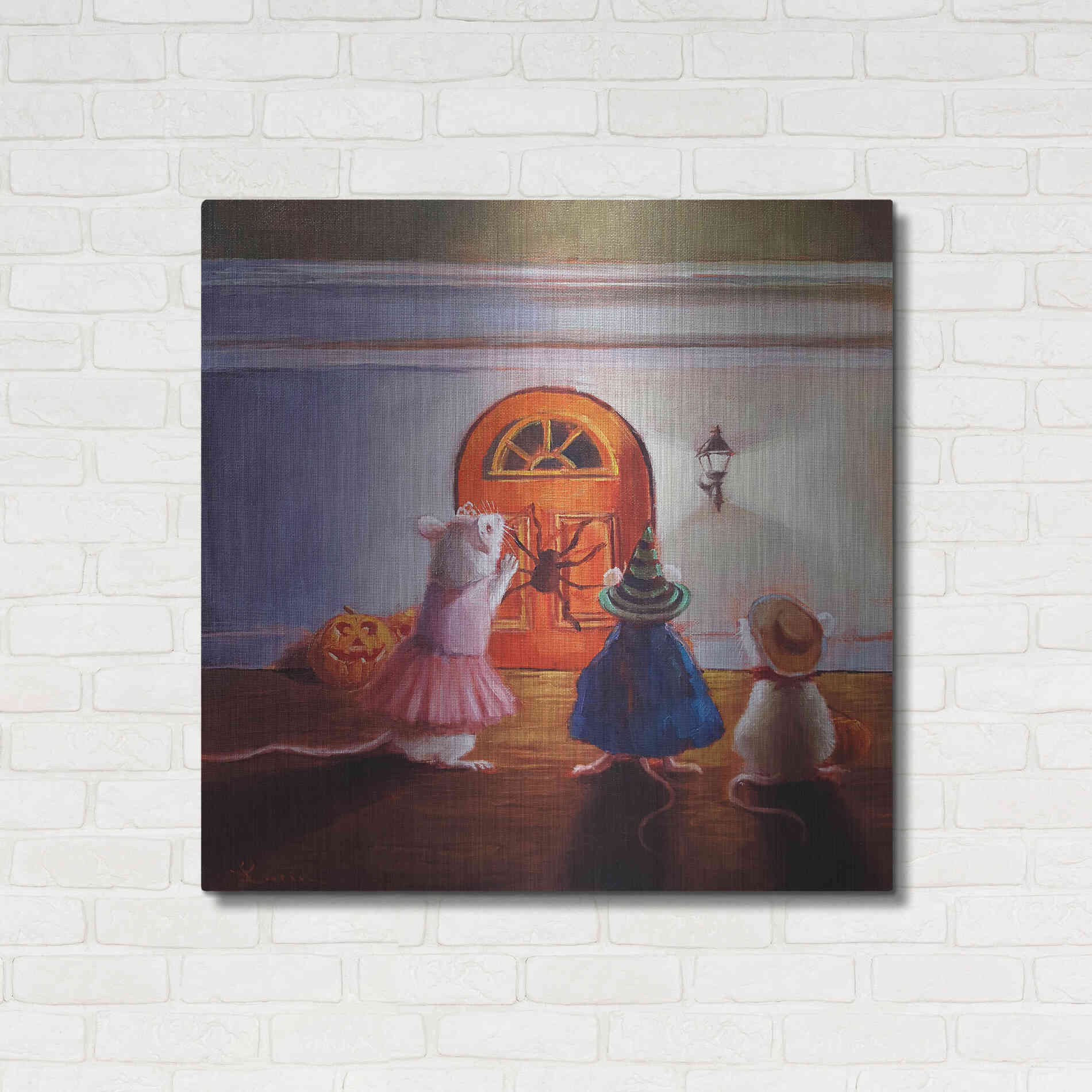 Luxe Metal Art 'After Hour Trick or Treat' by Lucia Heffernan, Metal Wall Art,36x36