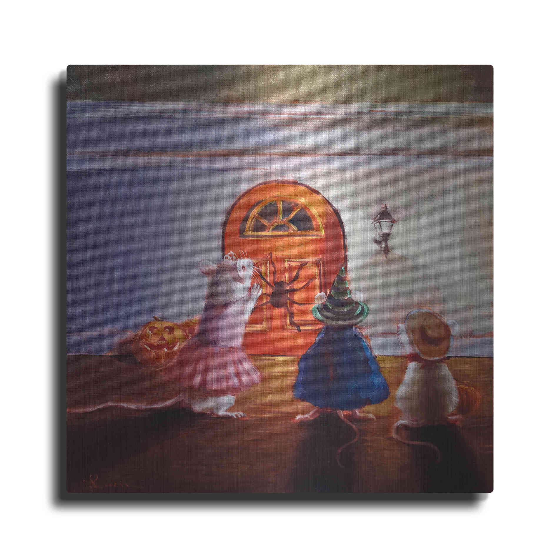 Luxe Metal Art 'After Hour Trick or Treat' by Lucia Heffernan, Metal Wall Art