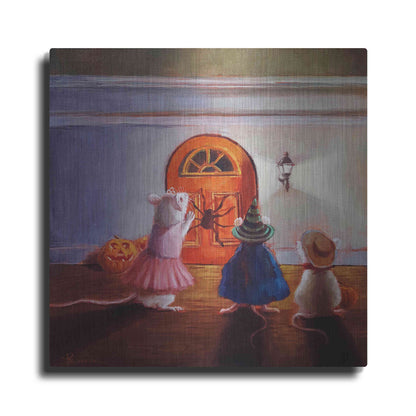 Luxe Metal Art 'After Hour Trick or Treat' by Lucia Heffernan, Metal Wall Art