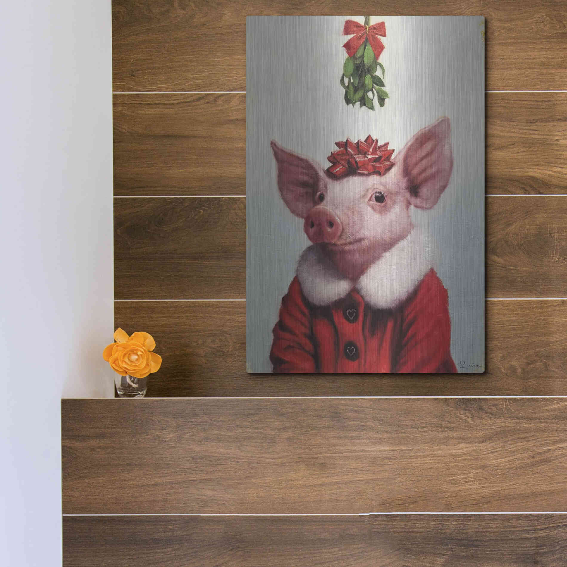 Luxe Metal Art 'Anticipation' by Lucia Heffernan, Metal Wall Art,12x16