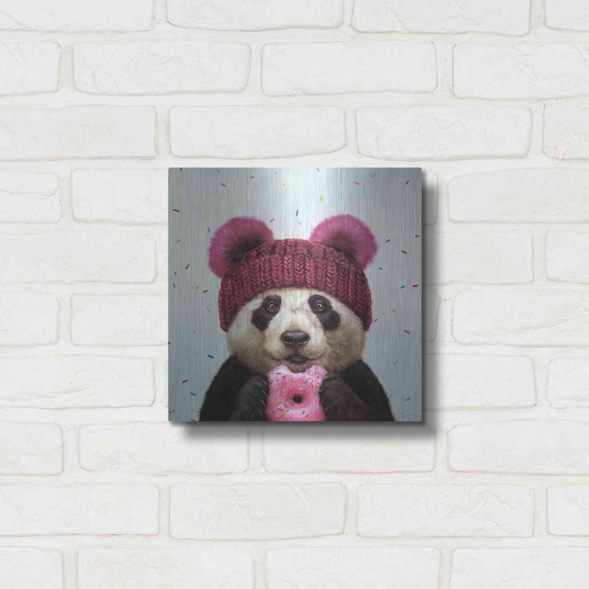 Luxe Metal Art 'First Bite' by Lucia Heffernan, Metal Wall Art,12x12