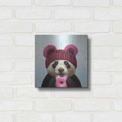 Luxe Metal Art 'First Bite' by Lucia Heffernan, Metal Wall Art,12x12