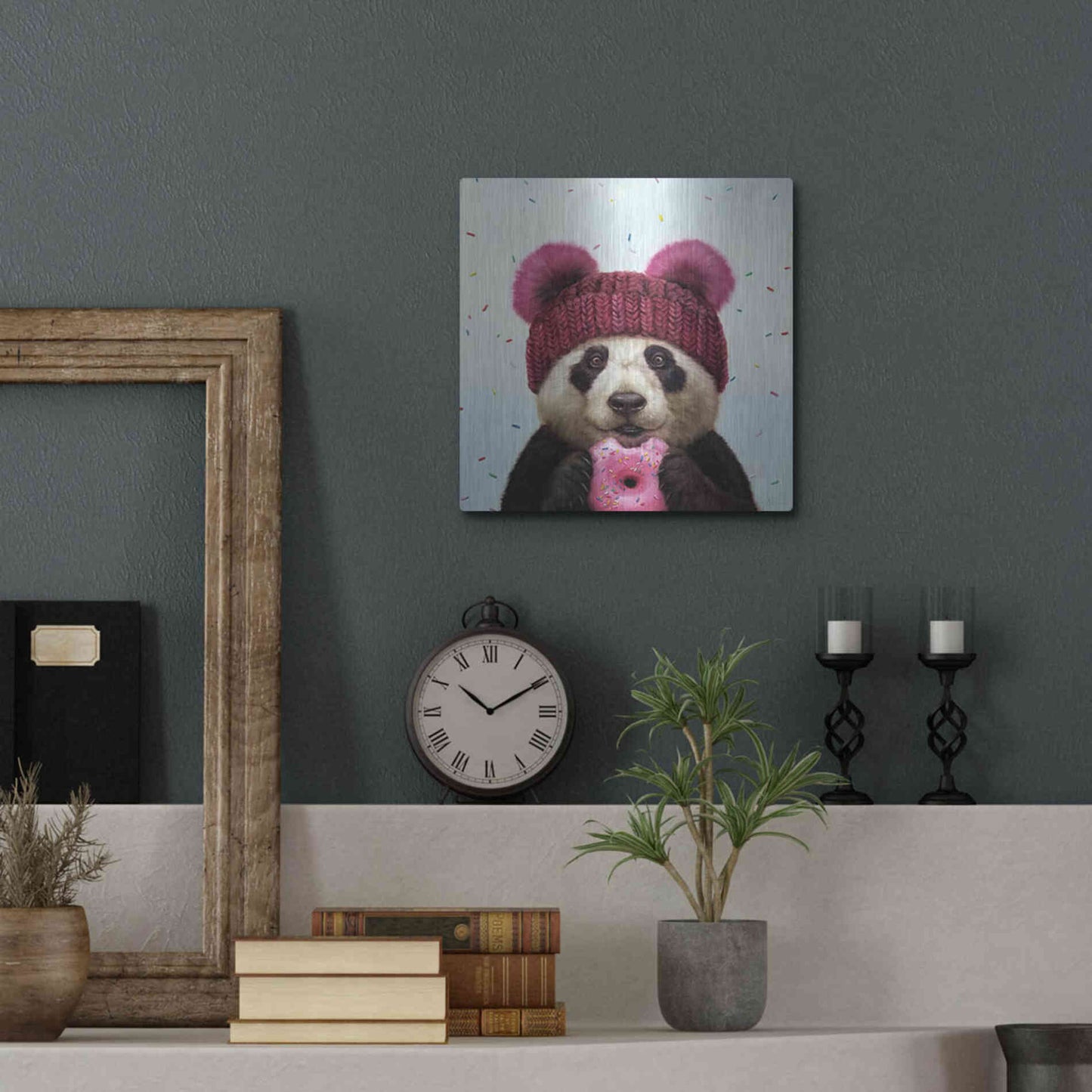 Luxe Metal Art 'First Bite' by Lucia Heffernan, Metal Wall Art,12x12