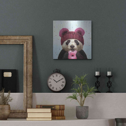 Luxe Metal Art 'First Bite' by Lucia Heffernan, Metal Wall Art,12x12