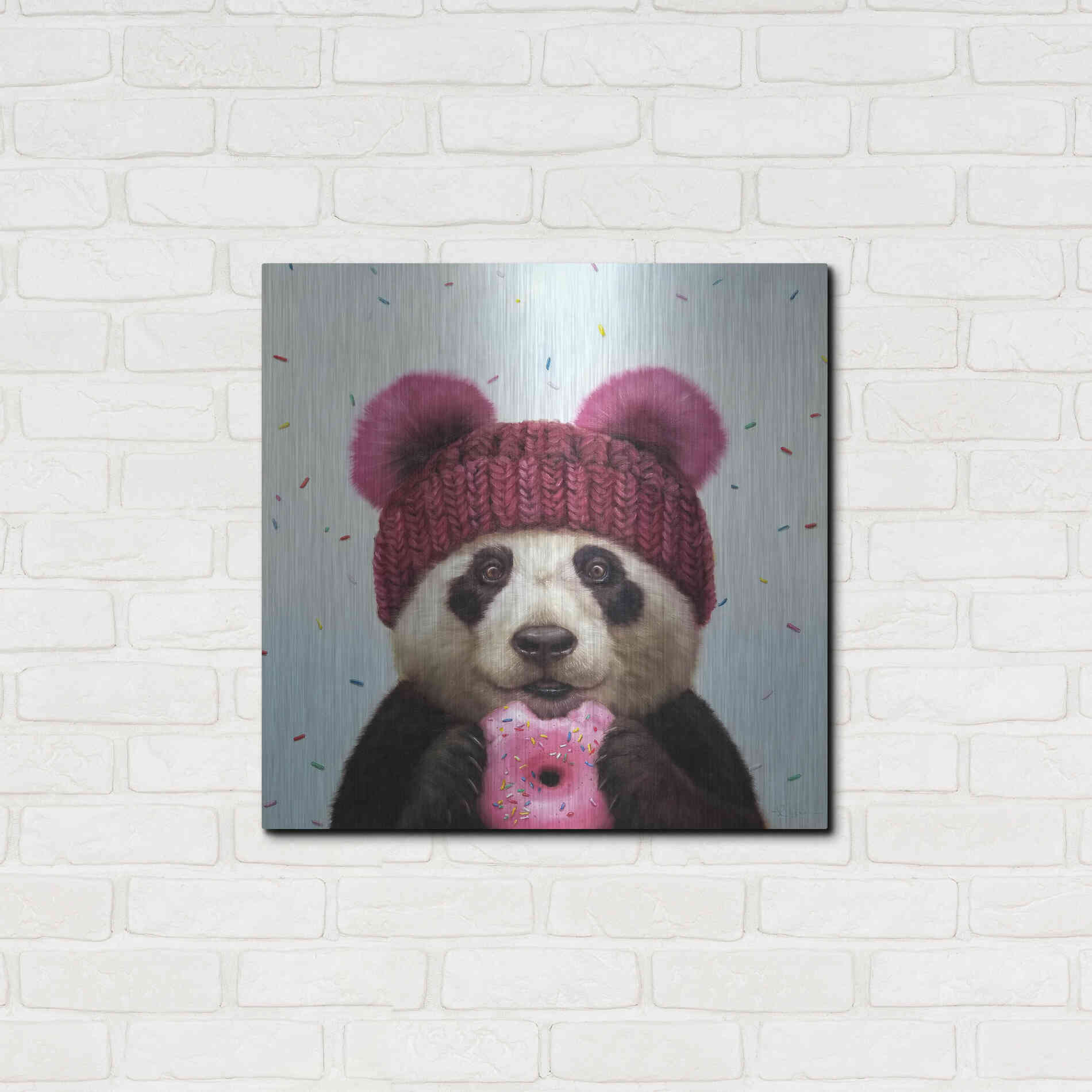 Luxe Metal Art 'First Bite' by Lucia Heffernan, Metal Wall Art,24x24