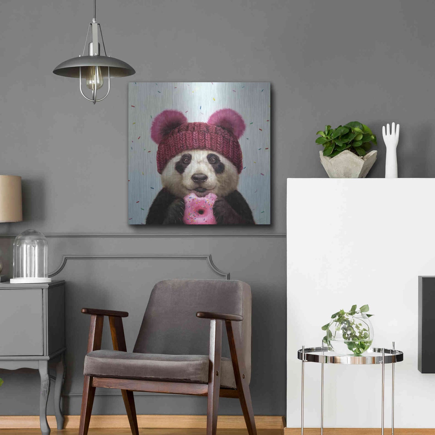 Luxe Metal Art 'First Bite' by Lucia Heffernan, Metal Wall Art,24x24