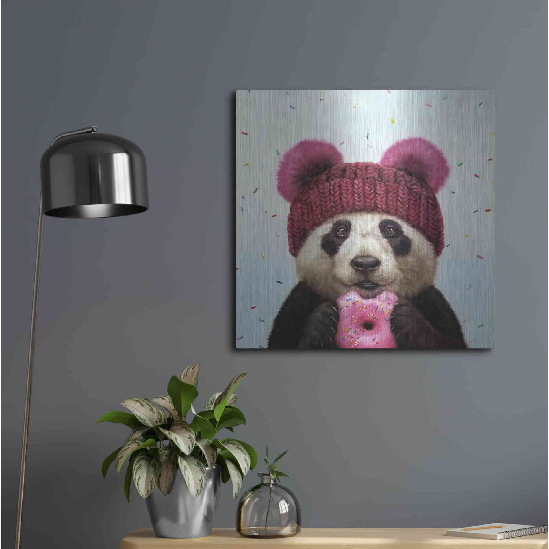 Luxe Metal Art 'First Bite' by Lucia Heffernan, Metal Wall Art,24x24