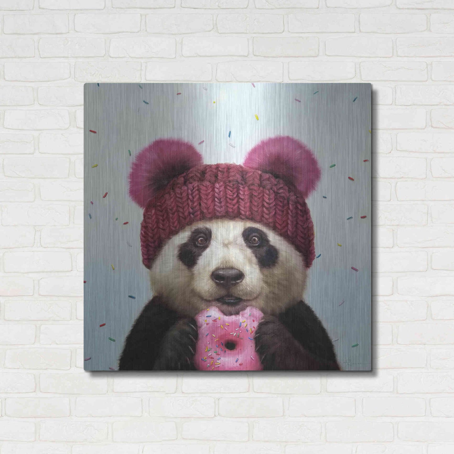 Luxe Metal Art 'First Bite' by Lucia Heffernan, Metal Wall Art,36x36