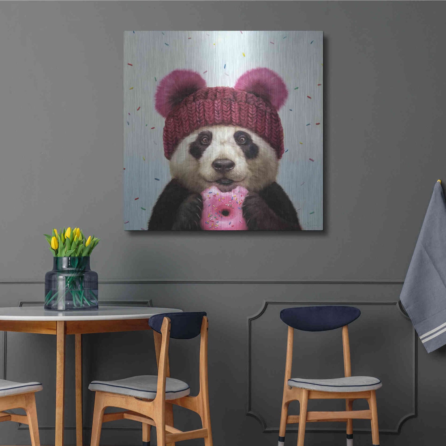 Luxe Metal Art 'First Bite' by Lucia Heffernan, Metal Wall Art,36x36