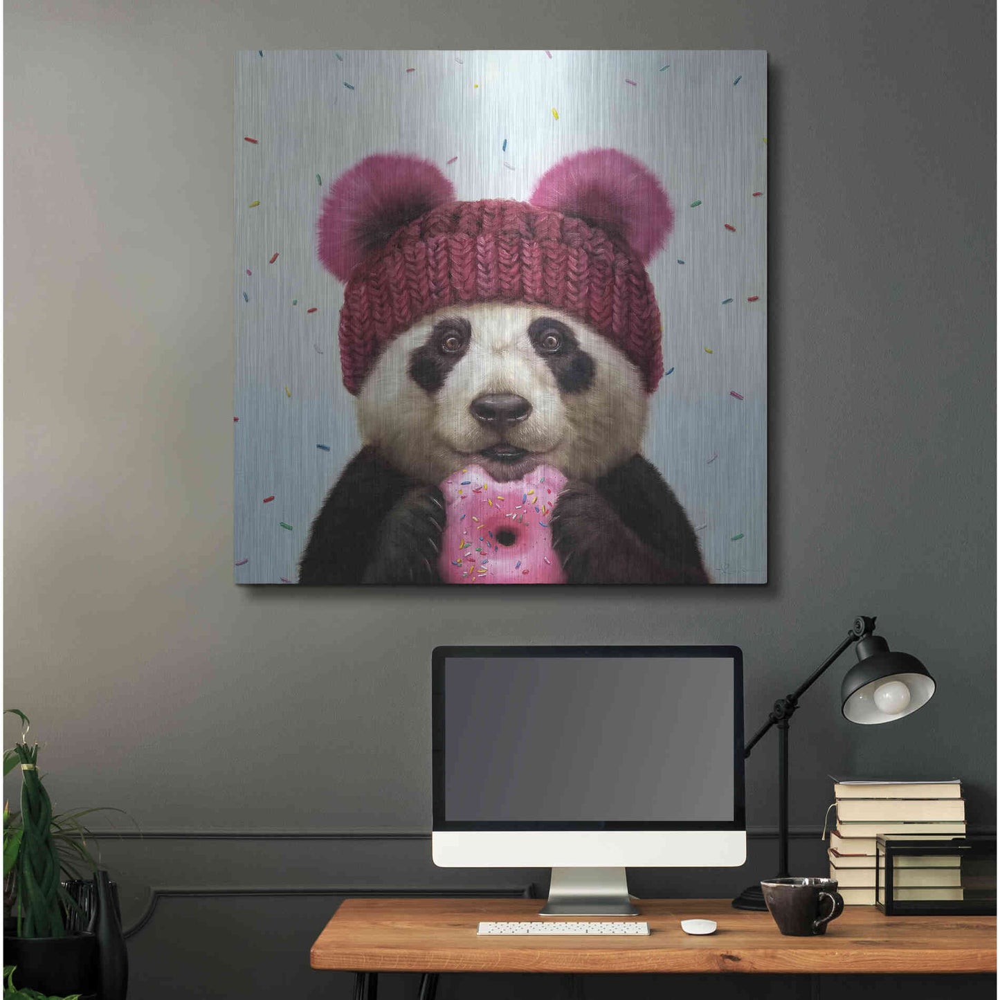 Luxe Metal Art 'First Bite' by Lucia Heffernan, Metal Wall Art,36x36