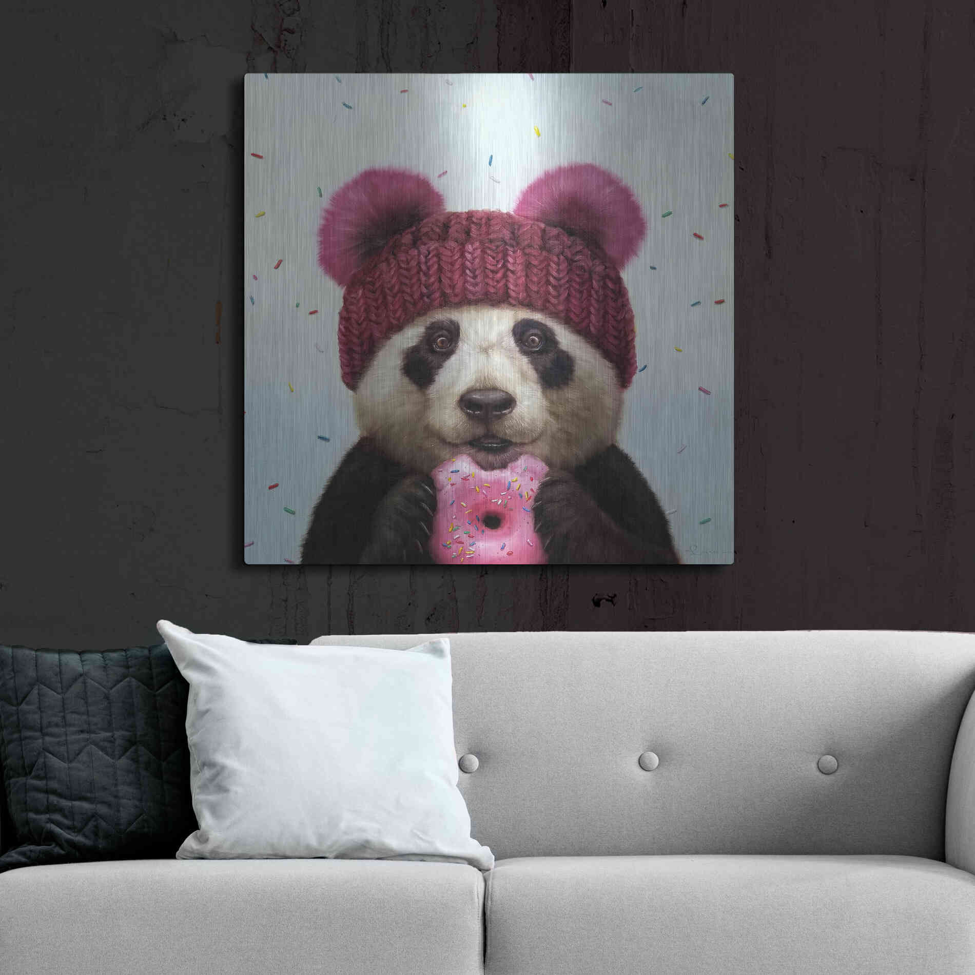 Luxe Metal Art 'First Bite' by Lucia Heffernan, Metal Wall Art,36x36