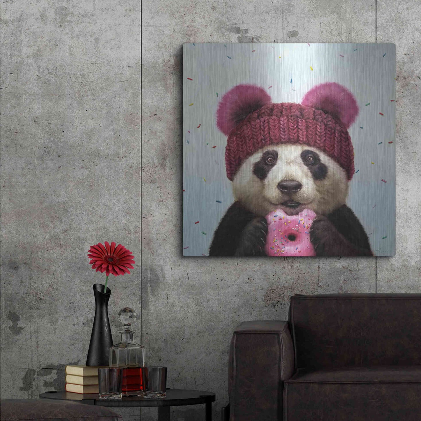 Luxe Metal Art 'First Bite' by Lucia Heffernan, Metal Wall Art,36x36