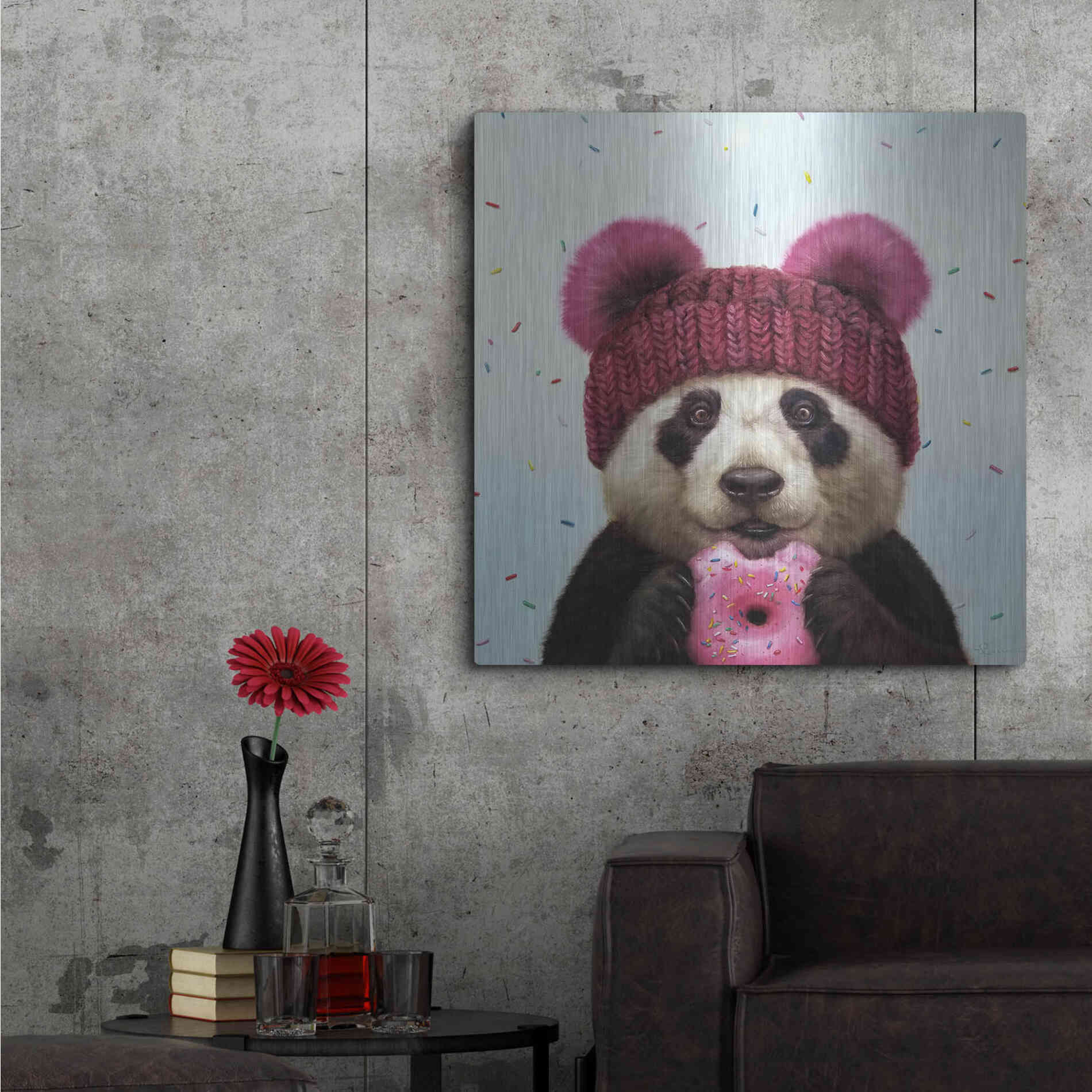 Luxe Metal Art 'First Bite' by Lucia Heffernan, Metal Wall Art,36x36