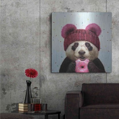 Luxe Metal Art 'First Bite' by Lucia Heffernan, Metal Wall Art,36x36