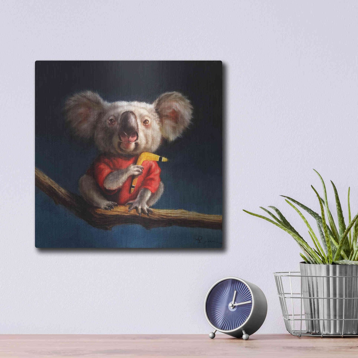 Luxe Metal Art 'Outback Fun' by Lucia Heffernan, Metal Wall Art,12x12