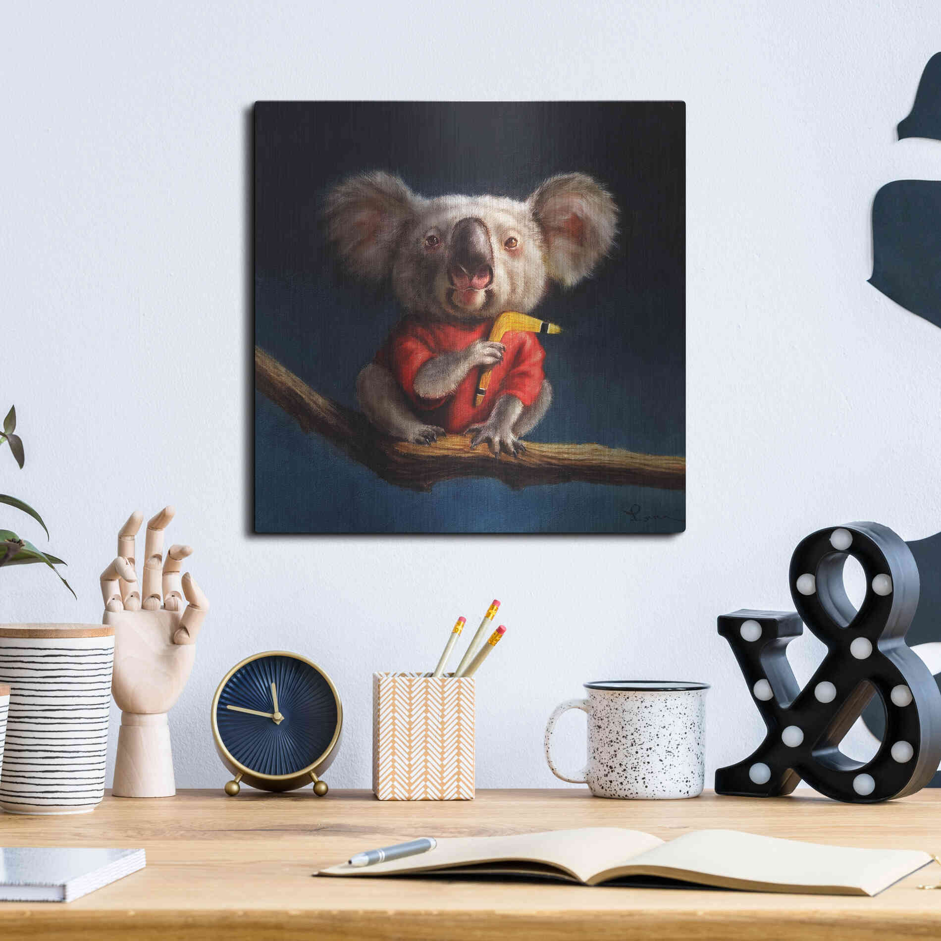 Luxe Metal Art 'Outback Fun' by Lucia Heffernan, Metal Wall Art,12x12