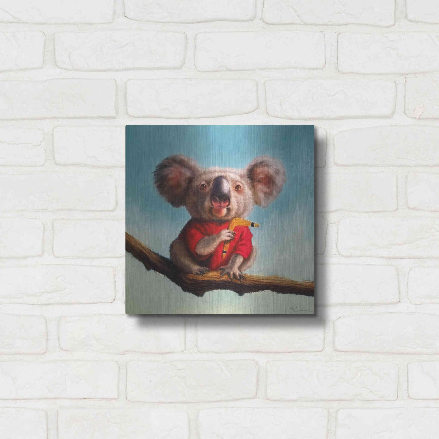 Luxe Metal Art 'Outback Fun II' by Lucia Heffernan, Metal Wall Art,12x12