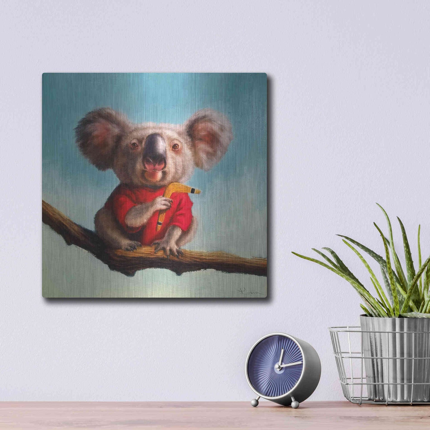 Luxe Metal Art 'Outback Fun II' by Lucia Heffernan, Metal Wall Art,12x12