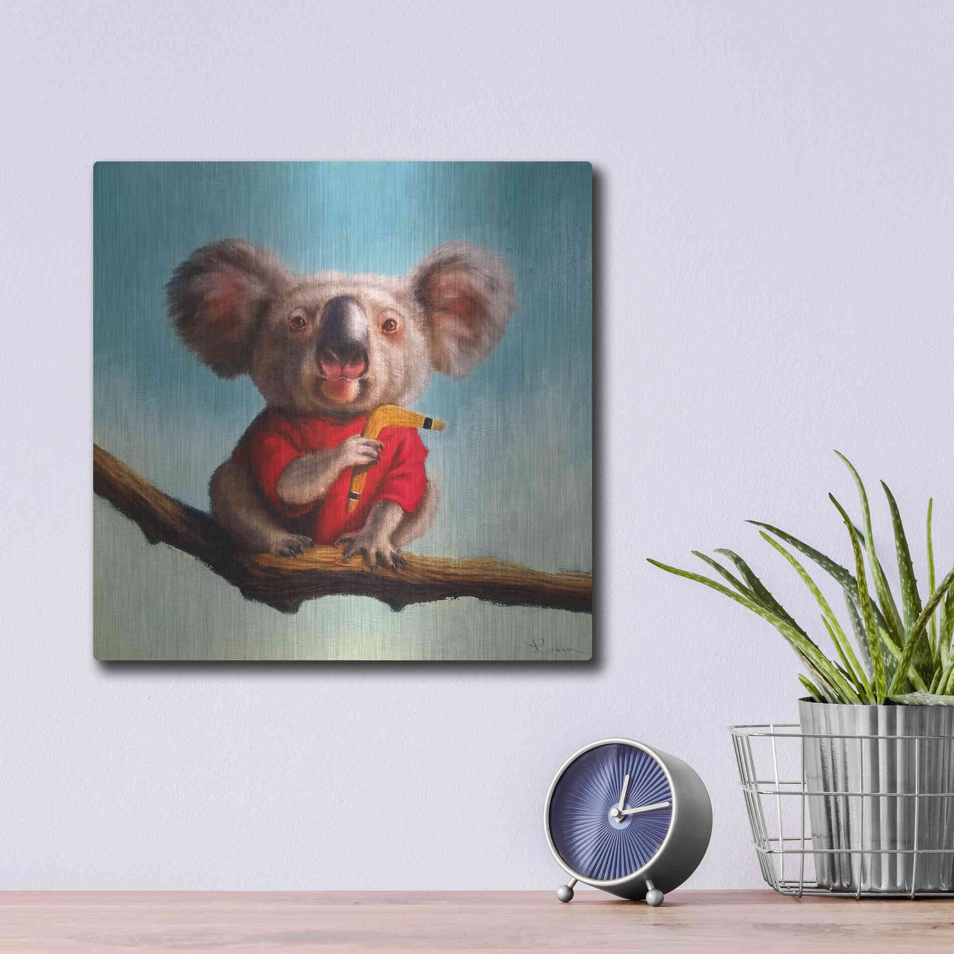 Luxe Metal Art 'Outback Fun II' by Lucia Heffernan, Metal Wall Art,12x12