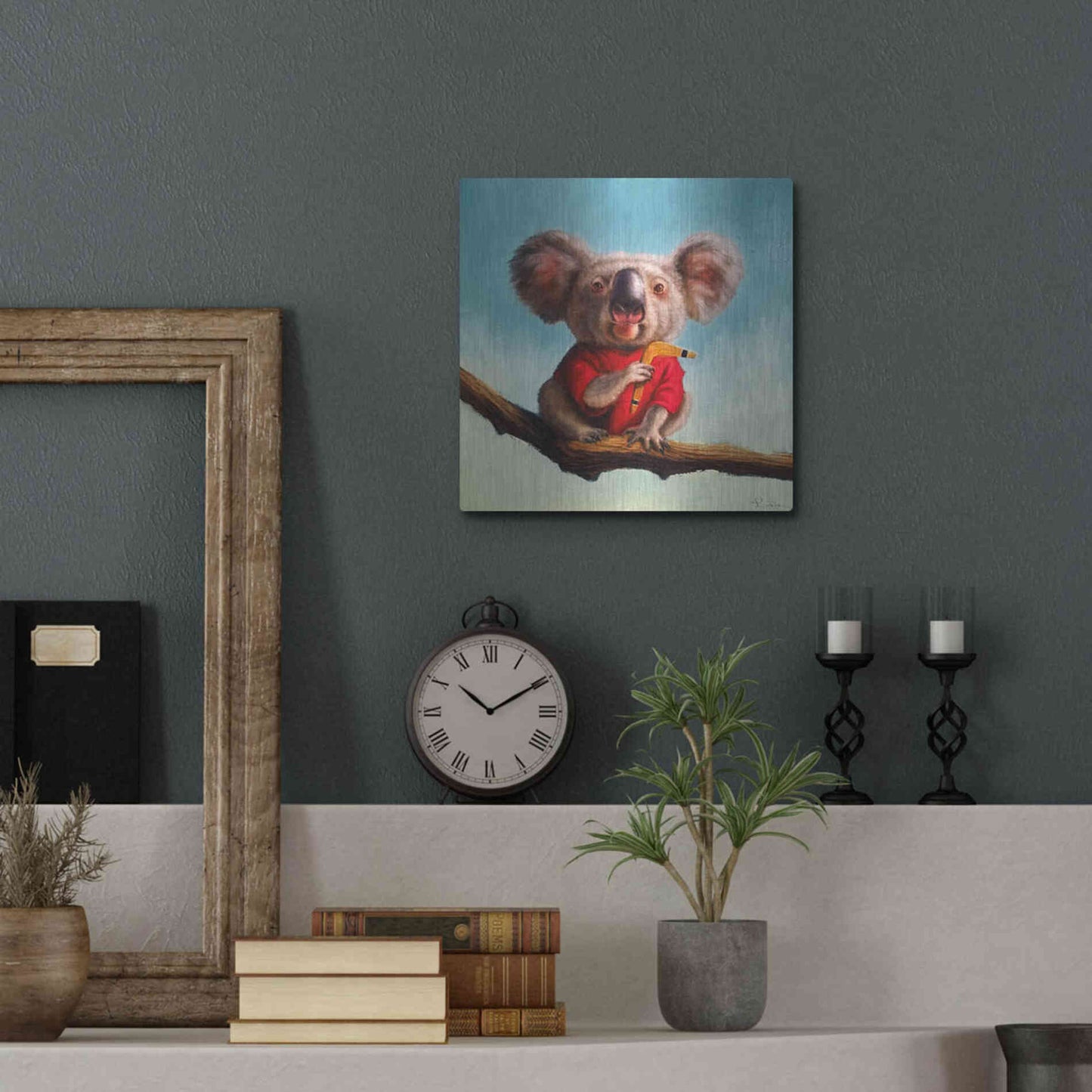 Luxe Metal Art 'Outback Fun II' by Lucia Heffernan, Metal Wall Art,12x12