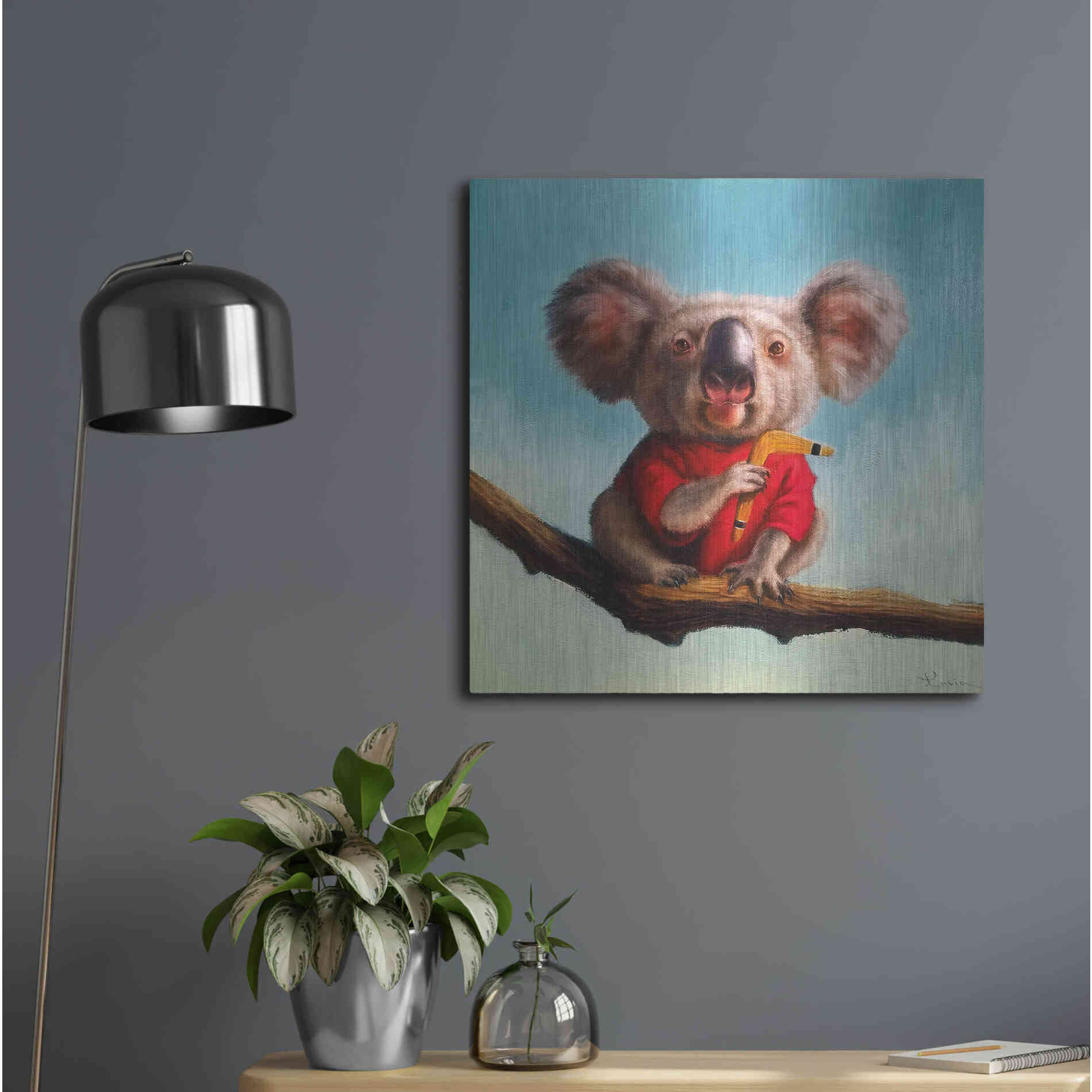 Luxe Metal Art 'Outback Fun II' by Lucia Heffernan, Metal Wall Art,24x24