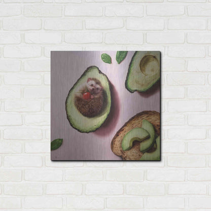 Luxe Metal Art 'Avocado Toast' by Lucia Heffernan, Metal Wall Art,24x24