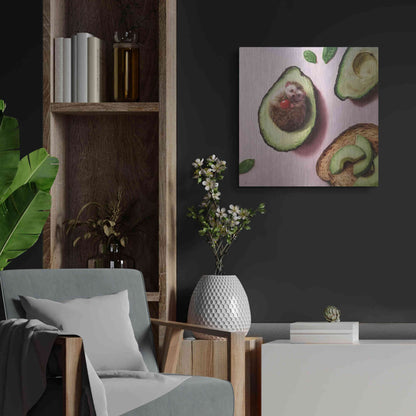 Luxe Metal Art 'Avocado Toast' by Lucia Heffernan, Metal Wall Art,24x24