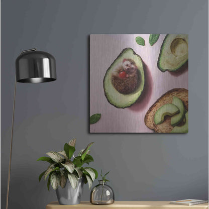 Luxe Metal Art 'Avocado Toast' by Lucia Heffernan, Metal Wall Art,24x24