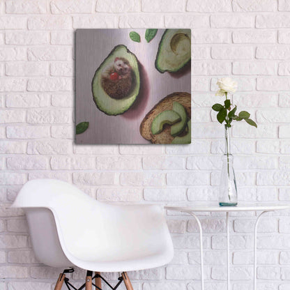 Luxe Metal Art 'Avocado Toast' by Lucia Heffernan, Metal Wall Art,24x24