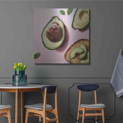 Luxe Metal Art 'Avocado Toast' by Lucia Heffernan, Metal Wall Art,36x36