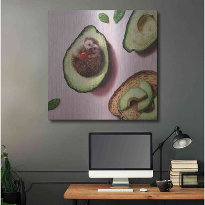 Luxe Metal Art 'Avocado Toast' by Lucia Heffernan, Metal Wall Art,36x36