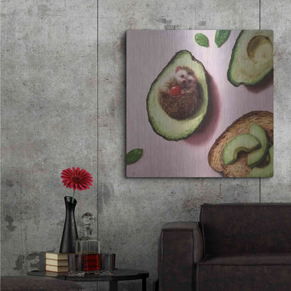 Luxe Metal Art 'Avocado Toast' by Lucia Heffernan, Metal Wall Art,36x36