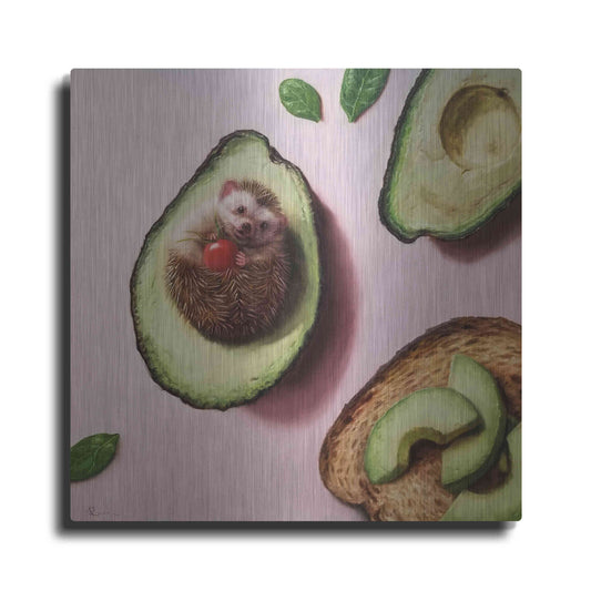 Luxe Metal Art 'Avocado Toast' by Lucia Heffernan, Metal Wall Art