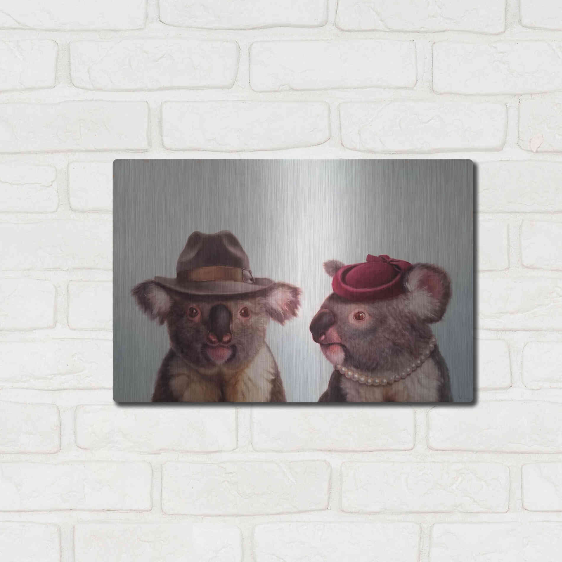 Luxe Metal Art 'Mates' by Lucia Heffernan, Metal Wall Art,16x12