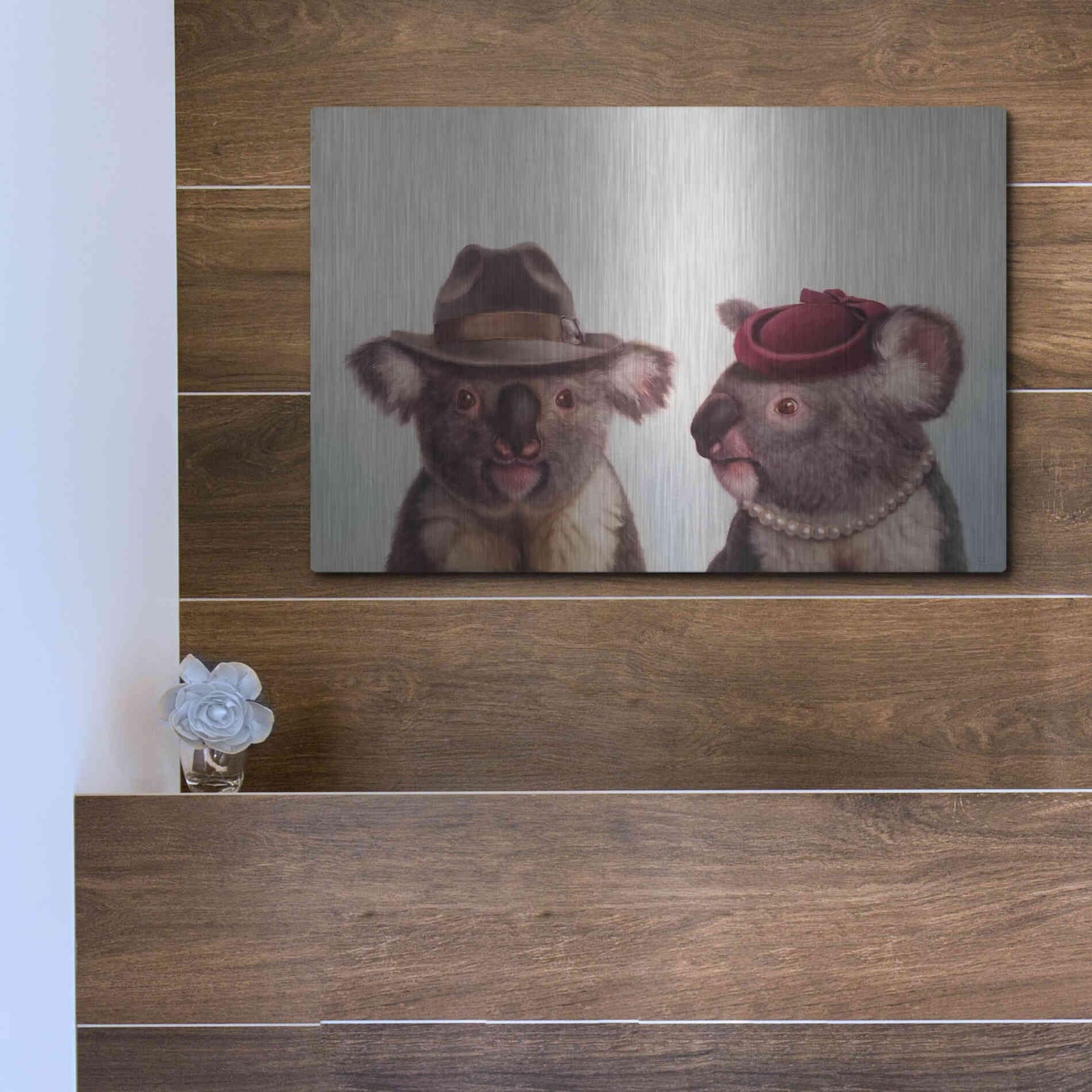 Luxe Metal Art 'Mates' by Lucia Heffernan, Metal Wall Art,16x12