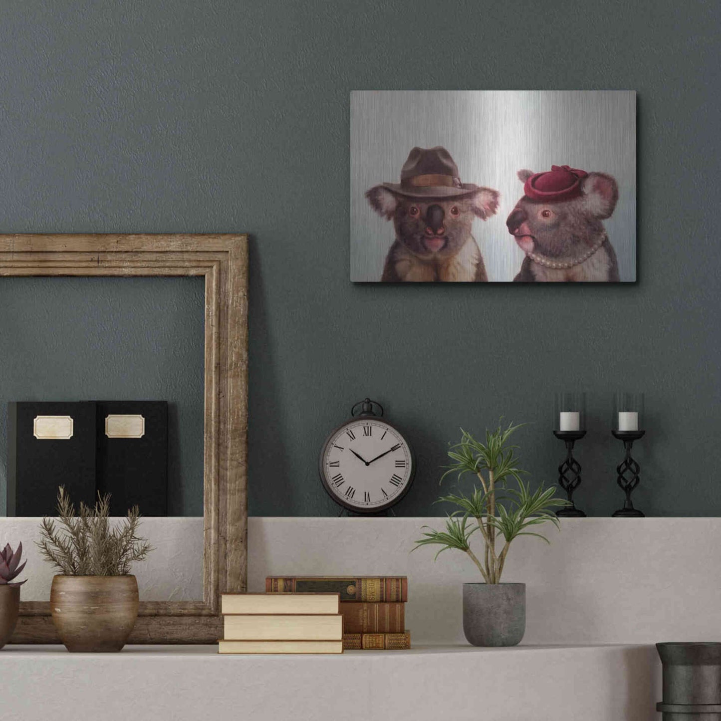 Luxe Metal Art 'Mates' by Lucia Heffernan, Metal Wall Art,16x12