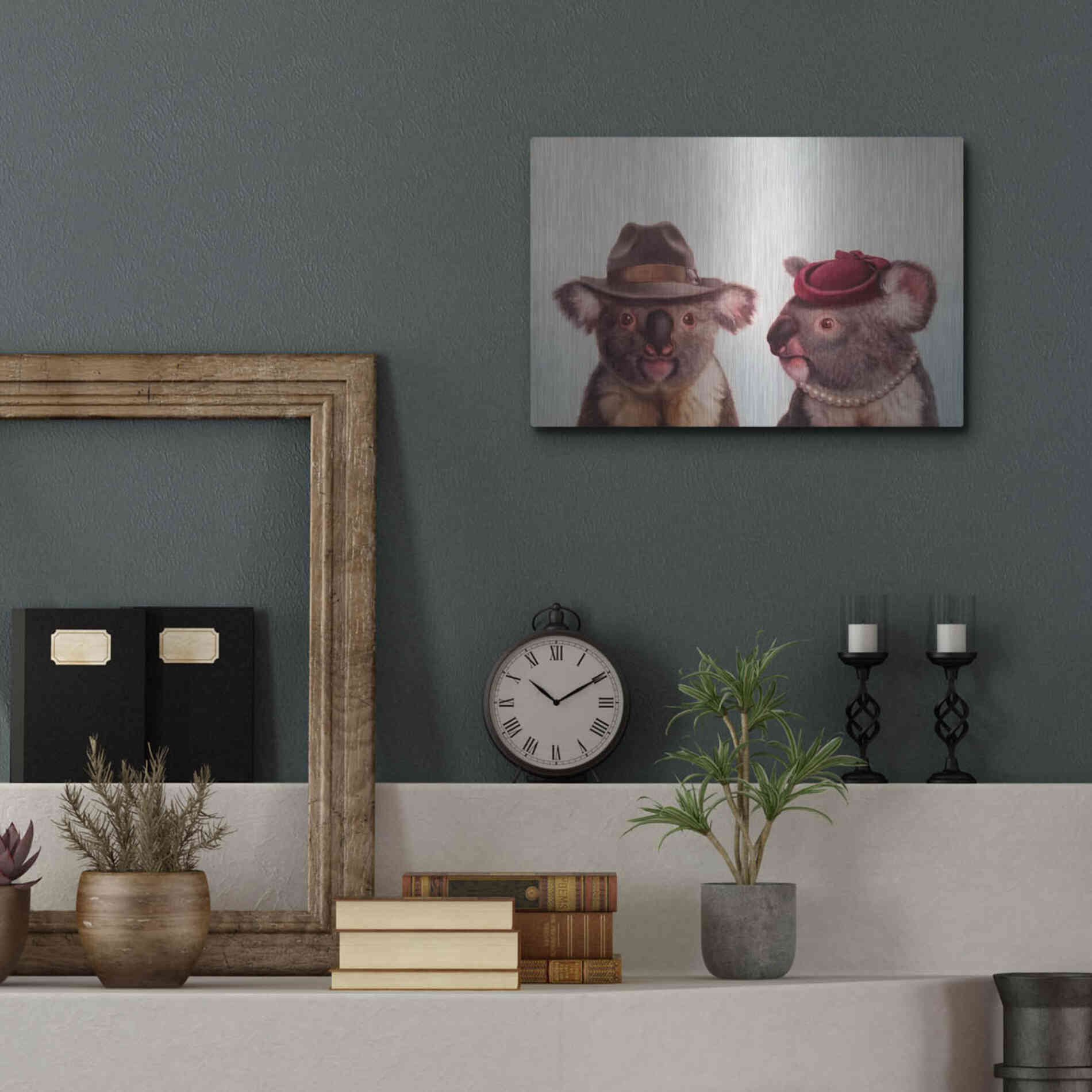 Luxe Metal Art 'Mates' by Lucia Heffernan, Metal Wall Art,16x12