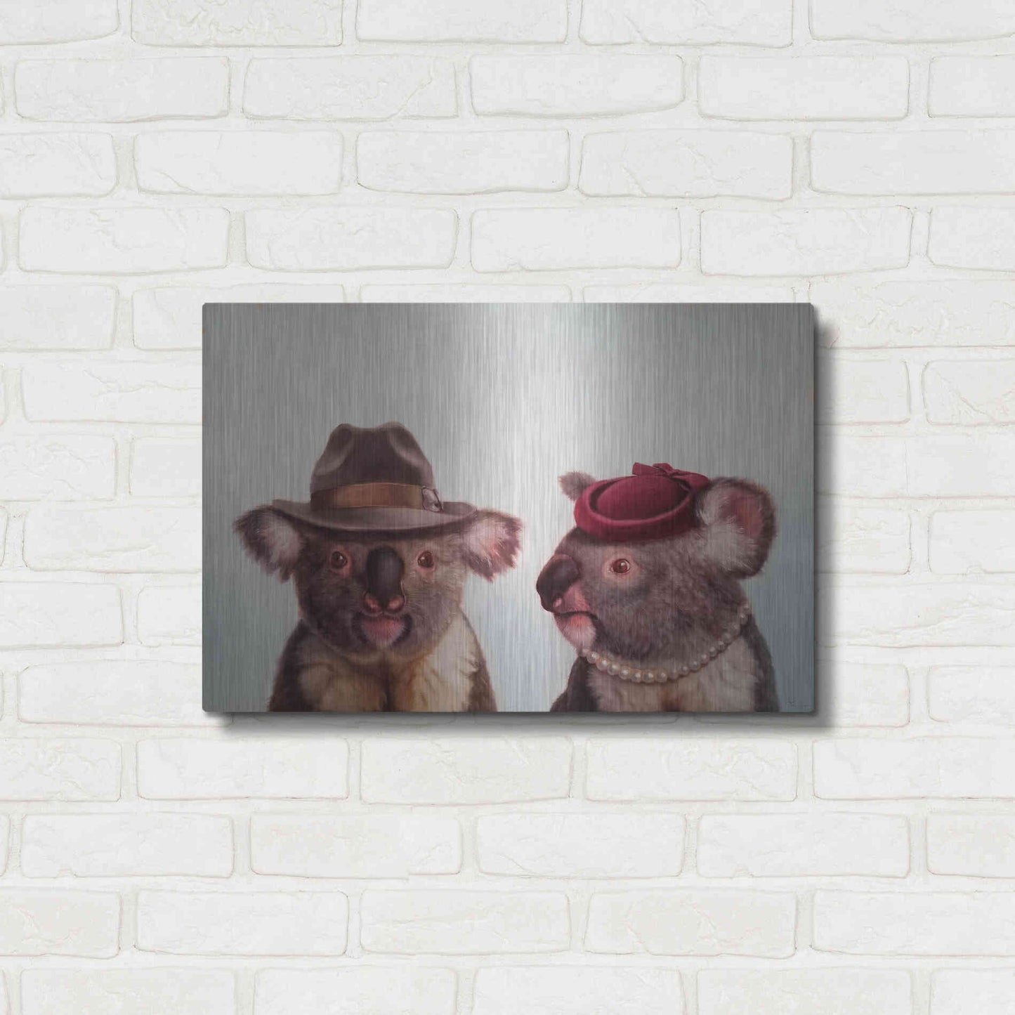 Luxe Metal Art 'Mates' by Lucia Heffernan, Metal Wall Art,24x16