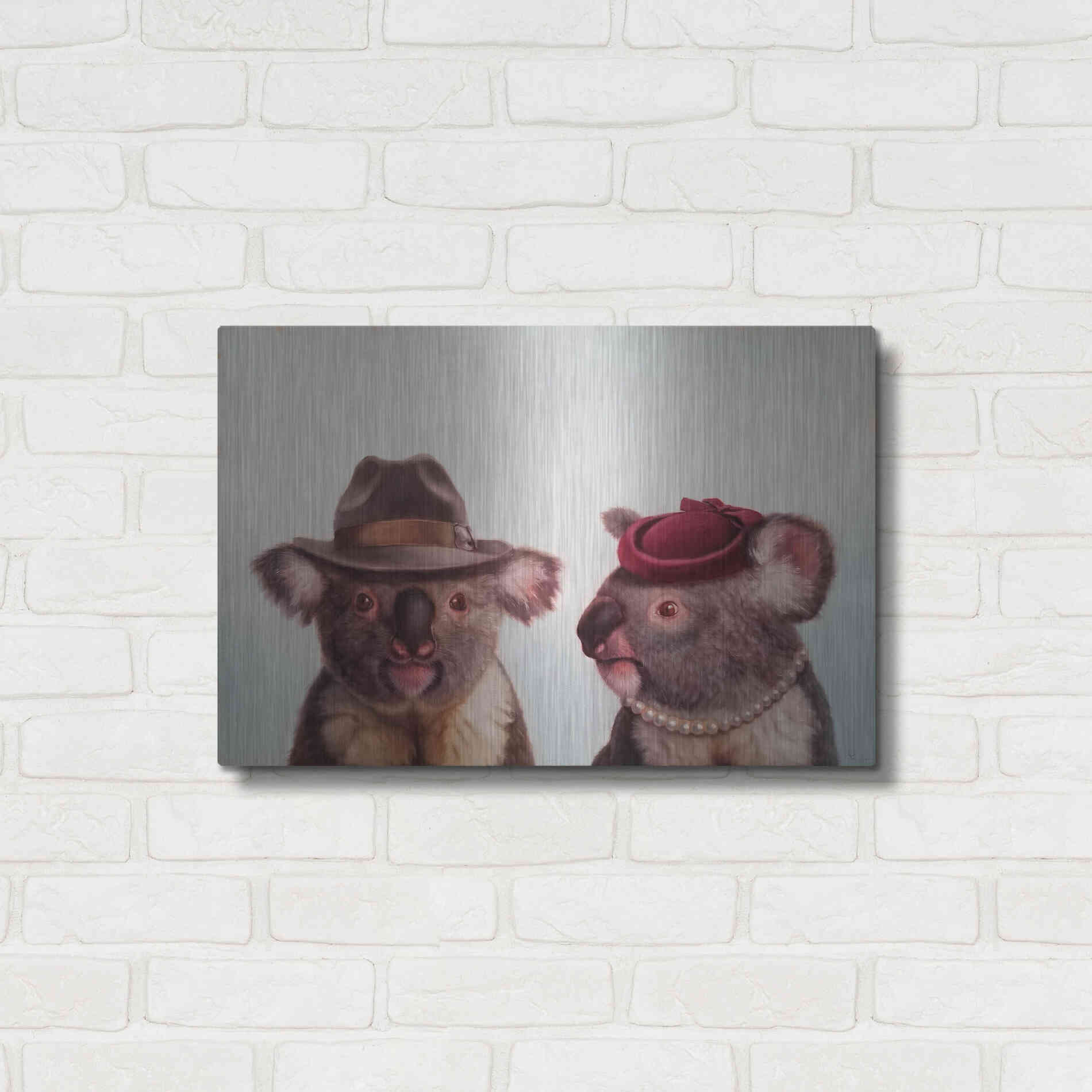 Luxe Metal Art 'Mates' by Lucia Heffernan, Metal Wall Art,24x16