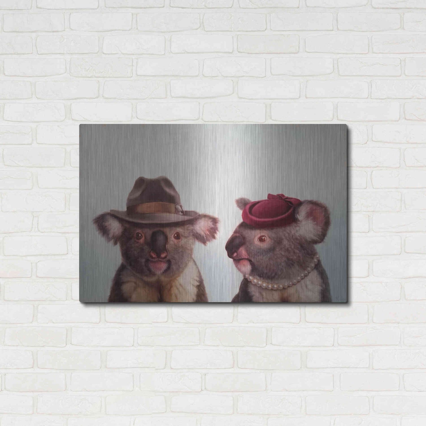 Luxe Metal Art 'Mates' by Lucia Heffernan, Metal Wall Art,36x24