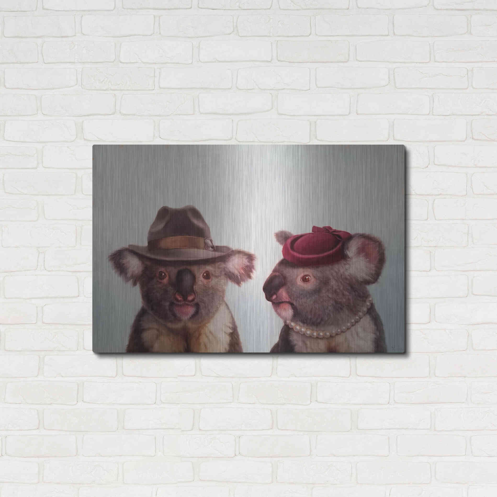 Luxe Metal Art 'Mates' by Lucia Heffernan, Metal Wall Art,36x24