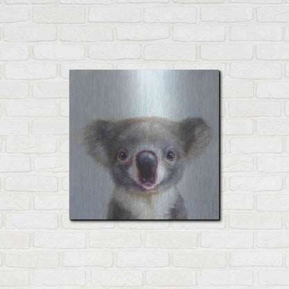 Luxe Metal Art 'Lil Koala' by Lucia Heffernan, Metal Wall Art,24x24