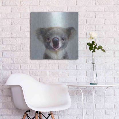 Luxe Metal Art 'Lil Koala' by Lucia Heffernan, Metal Wall Art,24x24