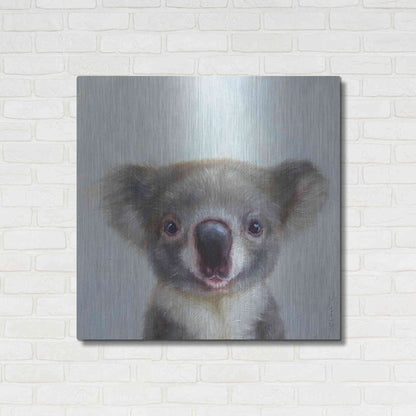 Luxe Metal Art 'Lil Koala' by Lucia Heffernan, Metal Wall Art,36x36