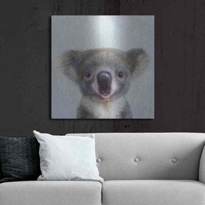 Luxe Metal Art 'Lil Koala' by Lucia Heffernan, Metal Wall Art,36x36