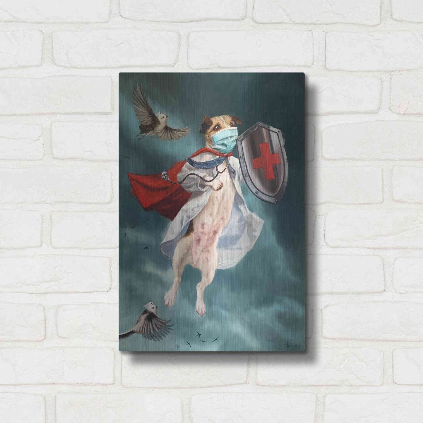 Luxe Metal Art 'We Are In This Together' by Lucia Heffernan, Metal Wall Art,12x16