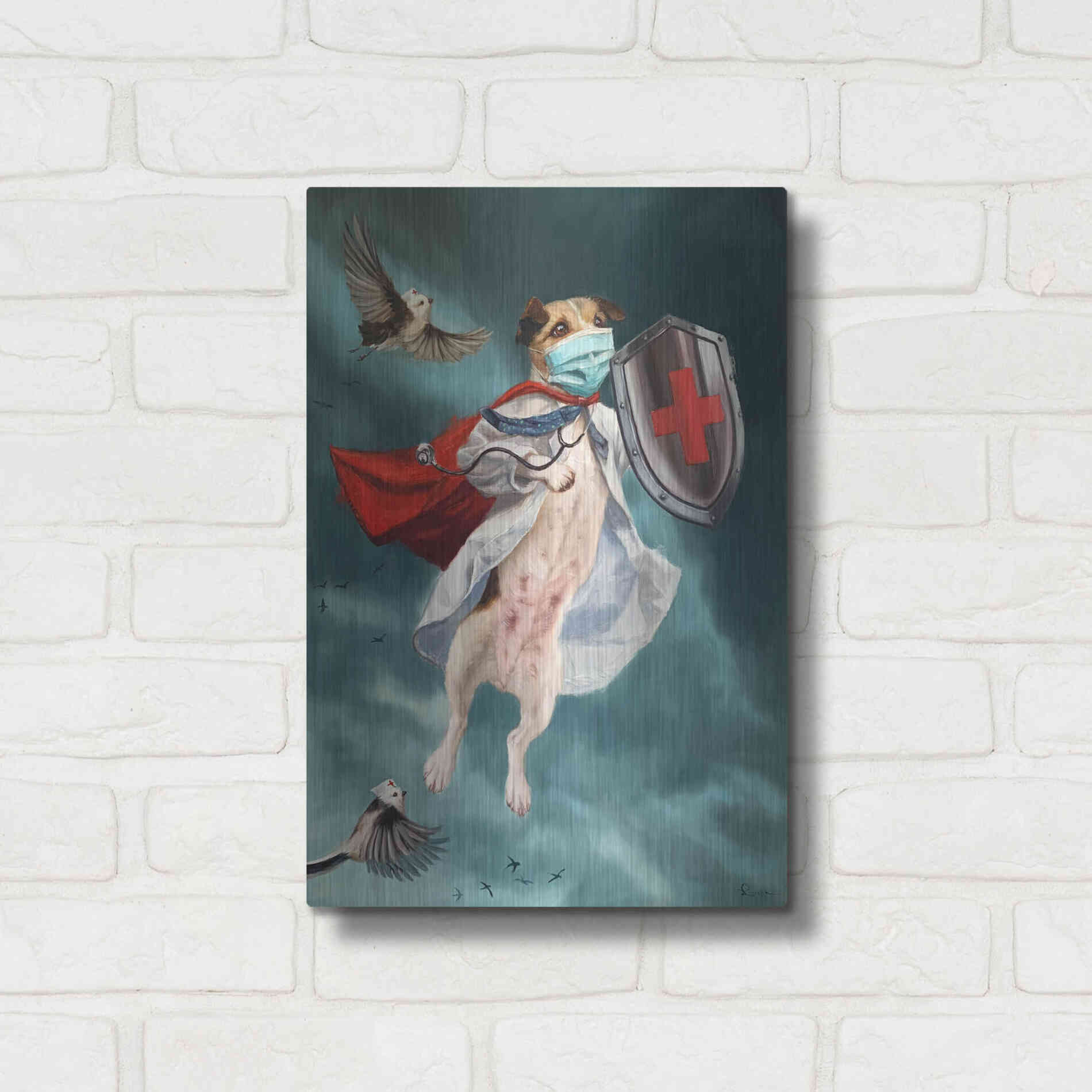 Luxe Metal Art 'We Are In This Together' by Lucia Heffernan, Metal Wall Art,12x16