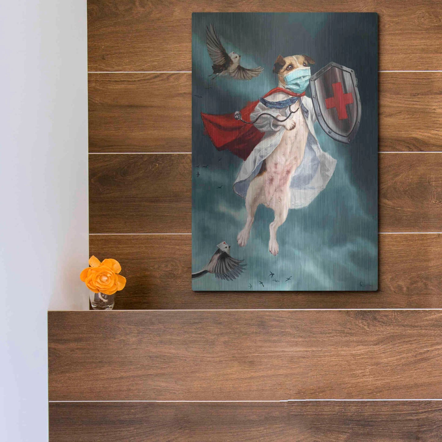 Luxe Metal Art 'We Are In This Together' by Lucia Heffernan, Metal Wall Art,12x16